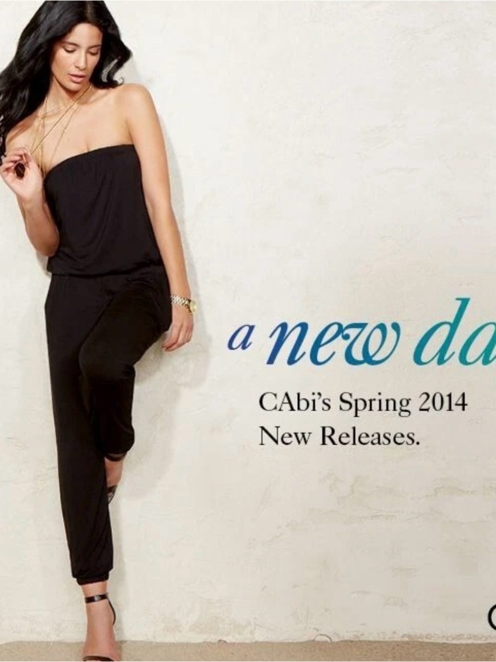 CAbi Strapless Black Jumpsuit. The Patio Romper, style #848, medium